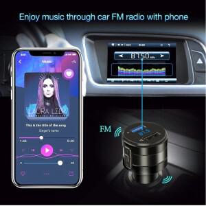 블루투스 FM 송신기 MP3 플레이어 핸즈프리 차량용 키트 3.1A 자동차 DVR 라디오 액세서리 듀얼 USB 충전기