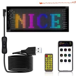 LED 매트릭스 픽셀 패널 스마트 디스플레이 화면 유연한 RGB 자동차 그래피티 스크롤링 애니메이션 상점 알