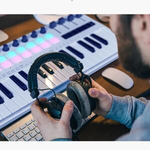 SMK-37 프로 키보드 37키 MIDI 컨트롤러 윈도우 맥 iOS 안드로이드 호환용 내장 합성 엔진 포함 16개의