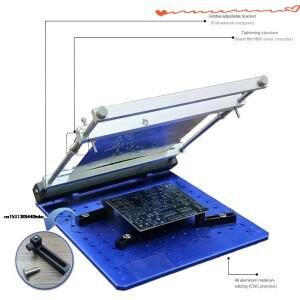 170x170mm 스틸 메쉬 솔더 페이스트 프린팅 테이블 PCB 정밀 수동 소형 스크린 머신 작업대