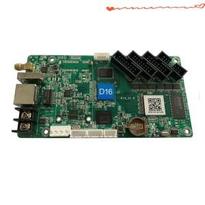 HD-D15 D16 컨트롤러 Wifi Rj45 Usb 비동기 제어 카드 P1.25 P3 Rgb 풀 컬러 도트 매트릭스 LED 스크린