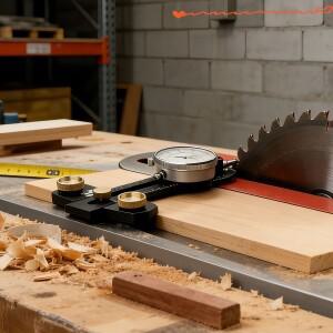 다이얼 게이지가 있는 정밀 테이블쏘 블레이드 정렬기 킥백 방지 및 정직한 절단을 보장하는 필수 얇은
