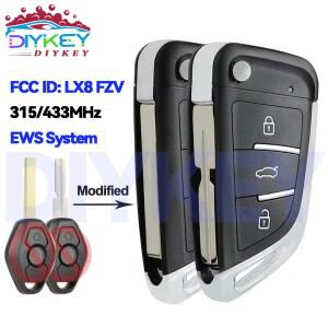 315 433Mhz ID44 EWS 시스템 BMW E36 E38 E39 E46 E53 E60 E61 E81 X3 X5 Z3 Z4 LX8 FZV 플립 키 원격 Fo