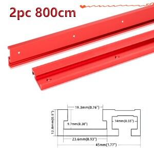 2개/세트 80CM 45타입 T 트랙 알루미늄 목공용 T-슬롯 마이터 지그 스톱 라우터 테이블 밴드쏘 DIY 도구용