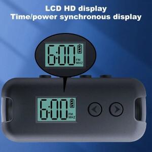 포켓 FM 라디오 휴대용 미니 DSP 50-108MHz LCD 액정 3.5mm 헤드폰 야외 스포츠 수신기