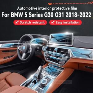 BMW 5 시리즈 G30 2018-2022 자동차 인테리어 패널 스티커 안티 스크래치 보호 커버 필름 수리 액세서리