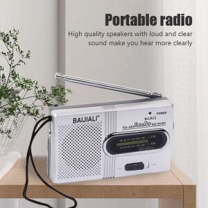 BC-R2 휴대용 레트로 라디오 텔레스코픽 안테나 스피커 미니 야외 듀얼 밴드 AM FM 음악 플레이어 수신기