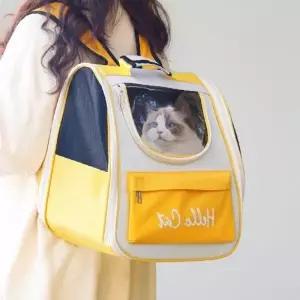 ( )통기성 메쉬 강아지 이동장 고양이 외출용 배낭 백팩 캐리어