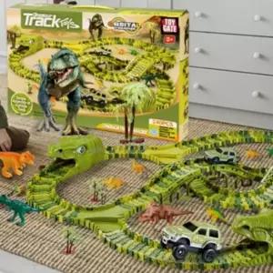 ( )공룡 조립 트랙 아동 자동차 장난감 레일카 240pcs