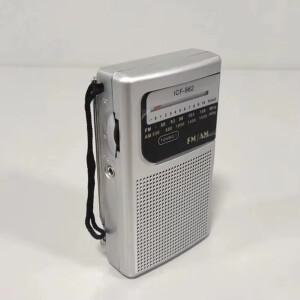 ICF-962 휴대용 포켓 라디오 AM FM 3.5mm AUX 미니 워크맨 2 x AA 배터리 야외 스테레오 걷기 하이킹 캠핑