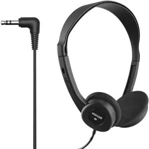 Maxell - 190319 스테레오 헤드폰 길이 6피트의 3.5mm 코드 부드러운 패딩 이어 쿠션 편안함을 위한 조절