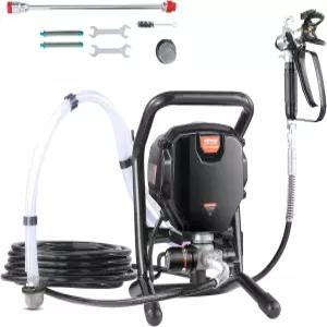 VEVOR 750W 스탠드 에어리스 페인트 어 3000PSI 고효율 전기 미세하고 고른 페인팅 효과 가정용 내외장