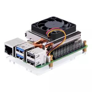 파이 5용 지크파이 스 타워 쿨러 40x40x5mm 냉각 팬이 장착된 알루미늄 방열판