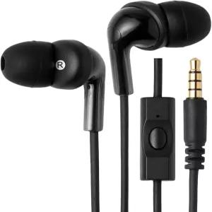 마이크 인이어 헤드폰 3.5mm 잭 고화질 사운드 안전한 착용감 4.2피트 케이블 S/M/L 이어팁 블랙이 포함된
