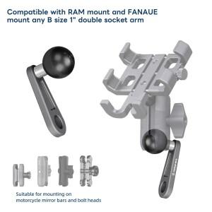 바이크 오토바이 백미러 25mm/20mm/17mm 볼 헤드 브래킷 확장베이스 액세서리 지원 8-10mm 나사 고정
