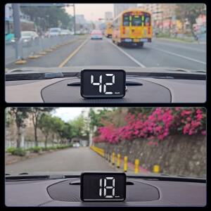 X1 자동차 GPS HUD 헤드 업 디스플레이 디지털 속도계 범용 큰 글꼴 악기 대시보드 트럭
