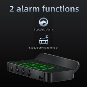 M1 GPS HUD 자동차 헤드업 디스플레이 USB 전원 속도계 나침반 전면 유리 프로젝터 과속 경고 피로 운전 M