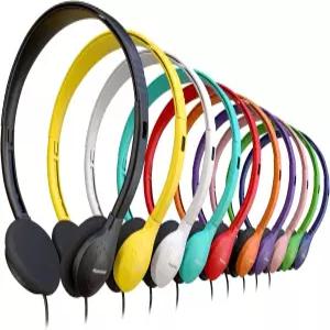 벌크 유선 헤드폰 10팩 귀에 3.5mm 잭 장착 4피트 탱글 프리 케이블 편안한 착용감 저렴하고 비용 효율적