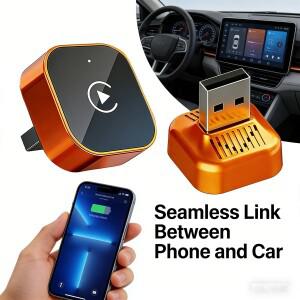 2026 2IN1 무선 카플레이 안드로이드 호환 오토 USB 어댑터 미니 동글 스마트 박스 플러그 앤 폭스바겐 토