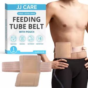 JJ CARE 공급 튜브 벨트 대형/특대 통기성 PEG 및 위루관과 호환되는 나일론 패브릭 G 조절 가능 세척 홀더