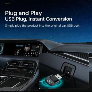 2in1 유선-무선 CarPlay 어댑터 안드로이드 호환 오토 동글  차량용 액세서리 스마트 박스 5GHz 와이파이