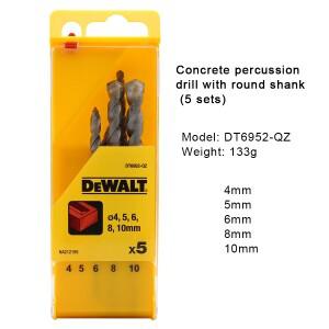 dewalt 호환용 DT6952-QZ 타일 벽돌 시멘트 콘크리트 유리 플라스틱 블록 목재 4-10mm5개용 드릴 비트 세트