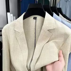 봄 하계 캐주얼 남성패션 정장 재킷 리넨 슬림 얇은 싱글 자외선 차단 자켓 DL2