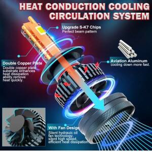 K5C H3 880 881 LED 헤드라이트 1300W 1000000 LM H4 H11 H27 H8 9005 7535 CSP 9012 HIR2 H9 6500K 자동차