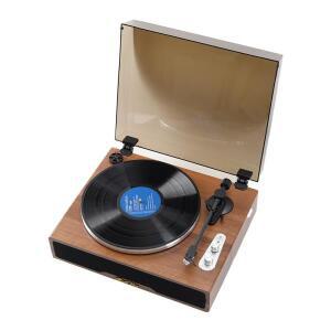 벨트 드라이브 턴테이블 D01 마그네틱 카트리지가 포함 HIFI 비닐 레코드 플레이어 2단 Bluetooth 입력/출