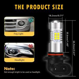 2pcss H8 H9 H11 9005 LED 헤드라이트 전구  낮은 빔 6000K 화이트 조명 자동차 안개 DRL Cob 칩 12V 24V 1