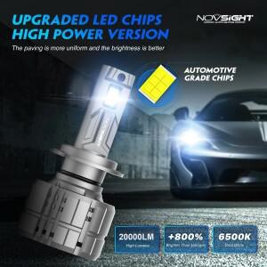 N60 200W 20000LM 슈퍼 밝은 H7 LED  H4 H11 H8 H9 9005 HB3 H13 9012 자동차 램프 6500K 헤드라이트 전구