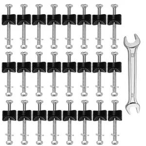 TAICHEUT 24 PCS 긴 트램펄린 나사 및 볼트 너트 세트 점프 매트 안정성을 위한 교체 부품 길이 3.6 인치