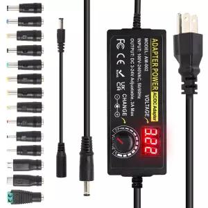 AOYADAISU 3V 24V 3A 72W 전원 공급 조절 가능 5V 6V 9V 12V 16V 18V 19V 범용 가변 AC/DC 어댑터