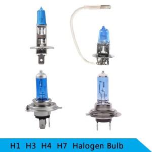 2pcss 자동차 램프 크세논 슈퍼 밝은 할로겐 헤드라이트 LED 전구 화이트 12V H1 H4 H7 키트 100W 6000K
