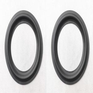 2개 5인치 스피커 고무 측면 125mm 서라운드 혼 링 수리용 블랙  DIY 액세서리 서스펜션