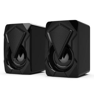 X2 컴퓨터 스피커 USB 전원 서브우퍼 데스크탑/PC 노트북 PC용 RGB 조명 포함