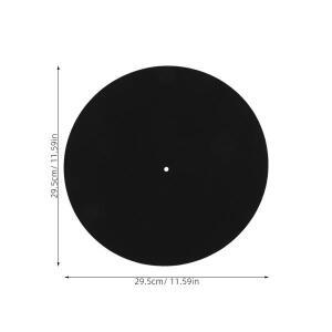 2개입 블랙 비닐 레코드 슬립매트 정전기 방지 펠트 턴테이블 매트 진동 보호 플래터 패드 플레이어