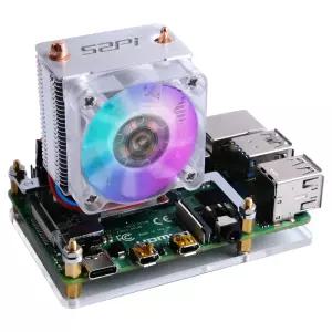 RGB 냉각 팬과 파이 4B/3B+/3B용 방열판이 있는 GeekPi ICE 타워 쿨러
