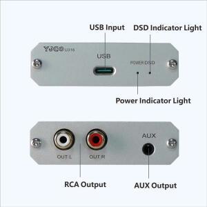 YJCO HiFi ES9039Q2m 디코더 XMOS XU316 디지털 인터페이스 USB 오디오 DAC DSD512 Pcm 24BIT 768K