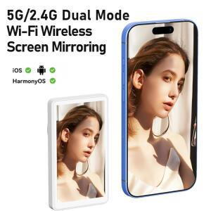 자석 부착 셀카 디스플레이 화면 스마트폰 후면 카메라 Wi-Fi 무선 스크린 미러링 iOS 안드로이드 호환 Har