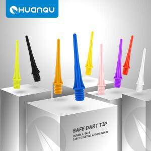 Huanqu 100팩 멀티 컬러 선택 가능 안전  팁 다트 교체 헤드 범용 고  액세서리 전자 다트/홈 바 경쟁 훈련