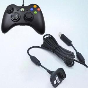 XBOX 호환 호환 360 무선 게임 컨트롤러 패드 조이스틱 전원 어댑터 충전기  1pcs 1.5m USB 케이블