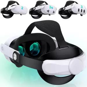 메타 퀘스트 2용 닌자조이OX 헤드 스트랩 VR 헤드셋의 향상된 편안함 지원을 위한 조절 가능한 엘리트 교체