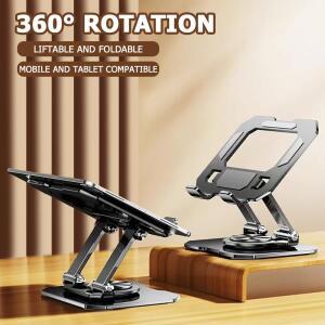 360도 회전식 태블릿 스탠드 조절식 접이식 데스크탑 홀더 4.7-12인치 IPad 호환 프로/Air/Min PC 노트북