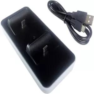 PS5 컨트롤러 듀얼 충전 도크 스테이션 USB 케이블 호환/플레이스테이션 5 슬림/PS5 프로 충전기 교체기
