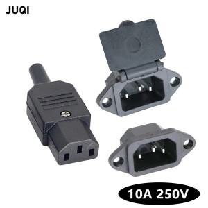 검정색 CE IEC320 C13 전원 패널 소켓 재배선 가능 플러그 배터리 콘센트 도킹 10A 250V