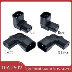 10A 3Pin IEC 커넥터 아래로 90 각도 320 C14 남성 전원 어댑터 LCD 벽 마운트 TV 용 AC 플러그