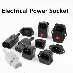 검정색 CE IEC320 C13 전원 패널 소켓 PDU UPS Rewirable 배선 플러그 배터리 콘센트 도킹 10A 250V