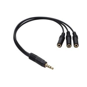 3.5mm 3 웨이 포트 Aux 멀티 헤드폰 이어폰 오디오 분배기 어댑터 잭 허브 스플리터 케이블 익스텐더 1 남