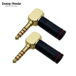 1Pcs 직각 HIFI 4.4mm 오디오 밸런스드 플러그 DIY 수리 이어폰 헤드폰 커넥터 용 5 극 남성 스테레오 잭